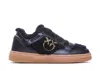 Pinko Black Lace Up Sneakers In Black
