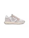 Pinko Sand And White Sneakers In Gray