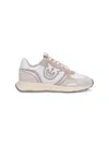 Pinko Sand And White Sneakers In Gray