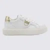 Pinko Metallic-detail Bird-embellishment Sneakers In White