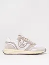 Pinko Sand And White Sneakers In Gray