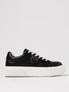 Pinko Monogram Detail Platform Sneakers With In Black