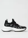 Pinko Neoprene Mesh Chunky Sole Sneakers In Black