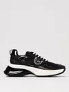 Pinko Black Leather Sneaker In Black