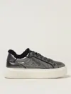 Pinko Metallic Fur-lined Sneakers In Multi