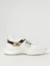 Pinko Sneakers Ariel Effet Cuir Avec Détails Finition Miroir In Weiss