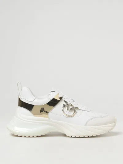 Pinko Ariel Love Birds-embellished Sneakers In White