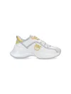 Pinko Perforated Ariel Sneakers With Bird Logo In White