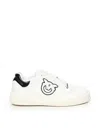 Pinko Chaussures De Tennis En Cuir Avec Logo Noir Et Blanc In White
