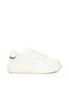 Pinko Chaussures De Tennis En Cuir Avec Semelle Plateforme In White