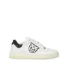 Pinko Chaussures De Tennis En Cuir Avec Logo Noir Et Blanc In White