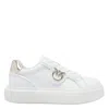 Pinko Metallic-detail Bird-embellishment Sneakers In White