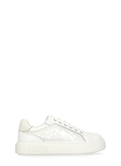 Pinko Sneakers With Monogram Love Birds In White