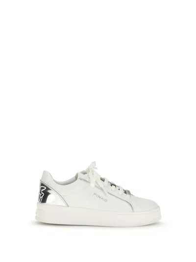 Pinko Iris Sneakers With Silver Hardware Details In Purple