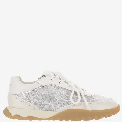 Pinko Sneakers With Floral Embroidery In White