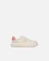 Pinko Sneakers With Platform Sole And Colored Heel In Yogurt/coral