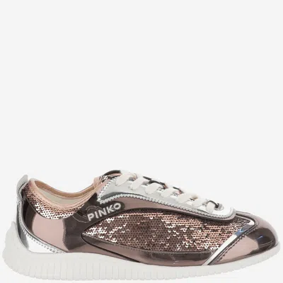 Pinko Sneakres Reby 10 With Sequins In Brown