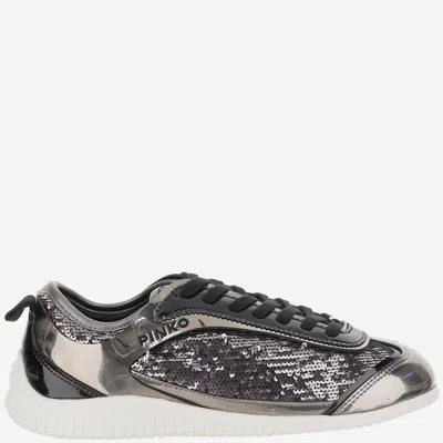 Pinko Sneakres Reby 10 With Sequins In Silver