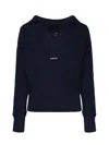 Pinko Snowshoe Wool Sweater In Blue