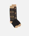 Pinko Socks With All-over Jacquard Logo In Multi