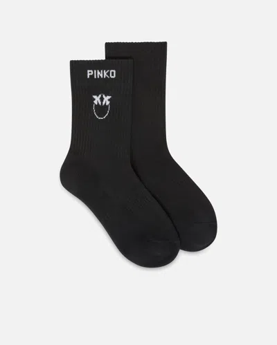 PINKO SOCKS WITH LOVE BIRDS LOGO