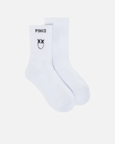 PINKO SOCKS WITH LOVE BIRDS LOGO