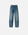 Pinko Soft Denim Balloon-fit Jeans In Blue