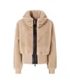 Pinko Soft Faux Fur Bomber Jacket In Brown