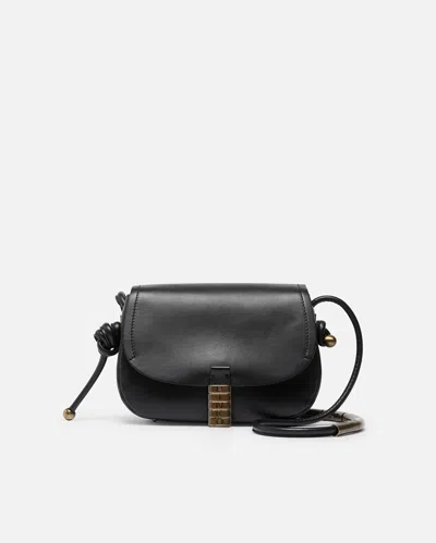 Pinko Shoulder Bag In Leather In Black-antique Gold