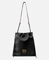Pinko Soft Leather Square Bag With Logo