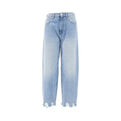Pinko Soft Touch Denim Egg Fit Jeans In Blue