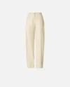 Pinko Soft Touch Leather-effect Balloon Trousers In Neutral