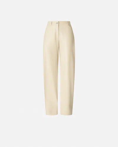 Pinko Soft Touch Leather-effect Balloon Trousers In Neutral