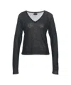 Pinko 'solomone' Glitter-trimmed Sweater In Black