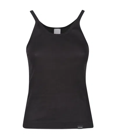 Pinko Logo Patch Tank Top In Black