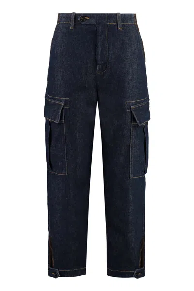 Pinko Sonata Cargo Jeans In Blue