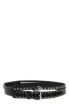 Pinko Ceinture En Cuir Effet Double De 4 Cm Avec Détail De Laçage