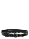 Pinko Ceinture En Cuir Effet Double De 4 Cm Avec Détail De Laçage