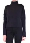 Pinko Sophisticated Black Sweater With High Neckline In Blue