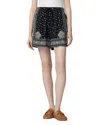Pinko Short À Imprimé Bandana In Black/lime