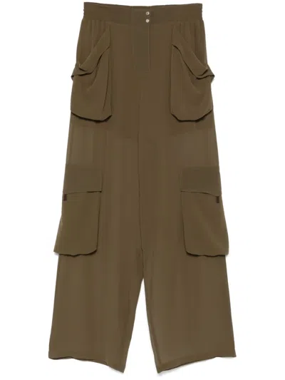 Pinko Sottocasa Trousers In Green