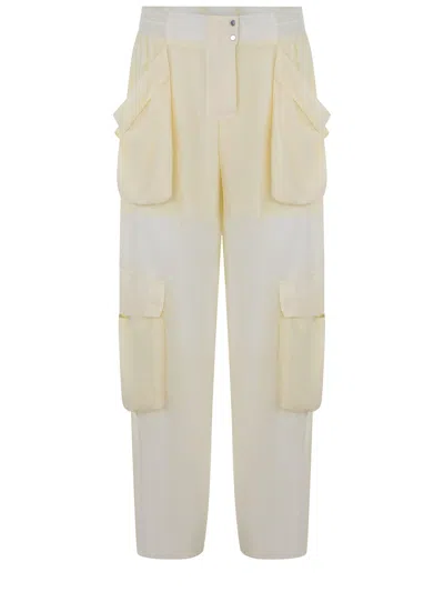 Pinko Sottocasa Trousers Made Of Polyester. In Giallo Chiaro