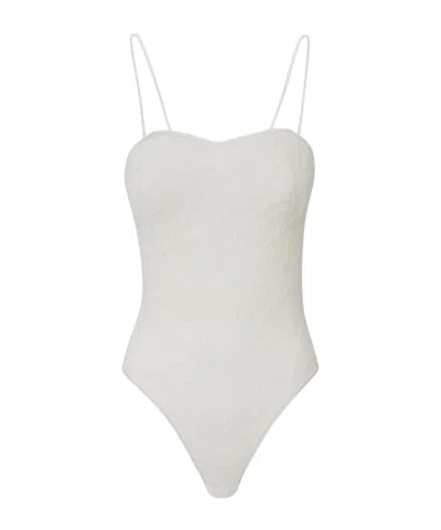 Pinko Spaghetti Strap Bodysuit In White