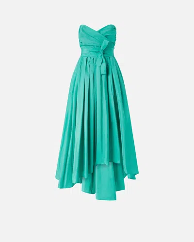 Pinko Special-occasion Taffeta Dress With Sweetheart Neckline In Cascade