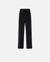 Pinko Special-occasion Wide-leg Cady Trousers In Noir Limousine