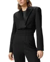 Pinko Spencer Shirt Cut Jacket In Limo Black
