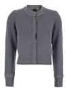 Pinko Spezzino Cardigan Blend Ws In Gray