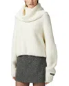 Pinko Sphynx Shawl Neck Sweater In Meringue White