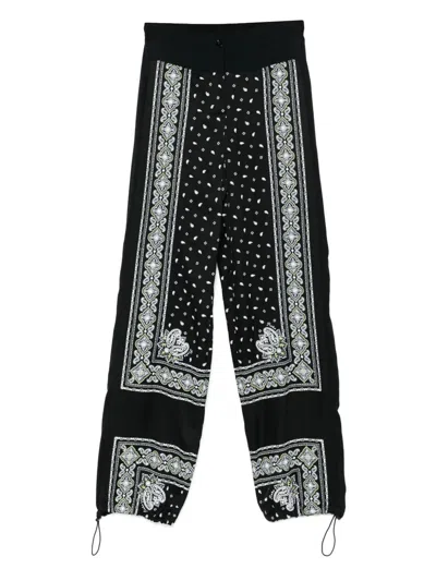 Pinko Spirito Wide Leg Trousers In Black