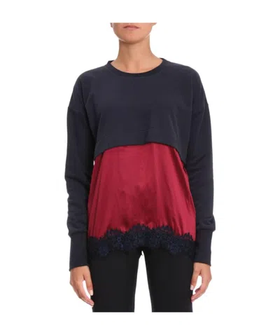 Pinko Spliced Sweater In Black